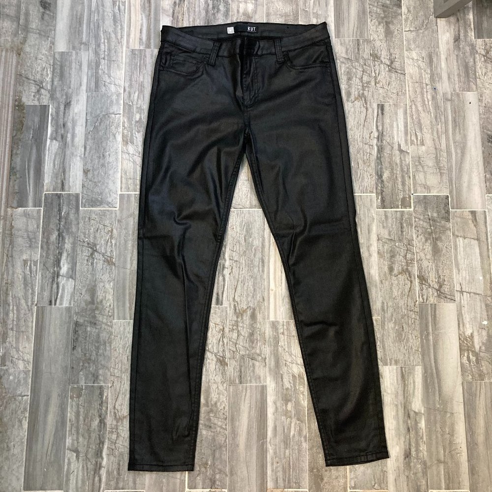 Kut from the Kloth Black Shiny Skinny Jean